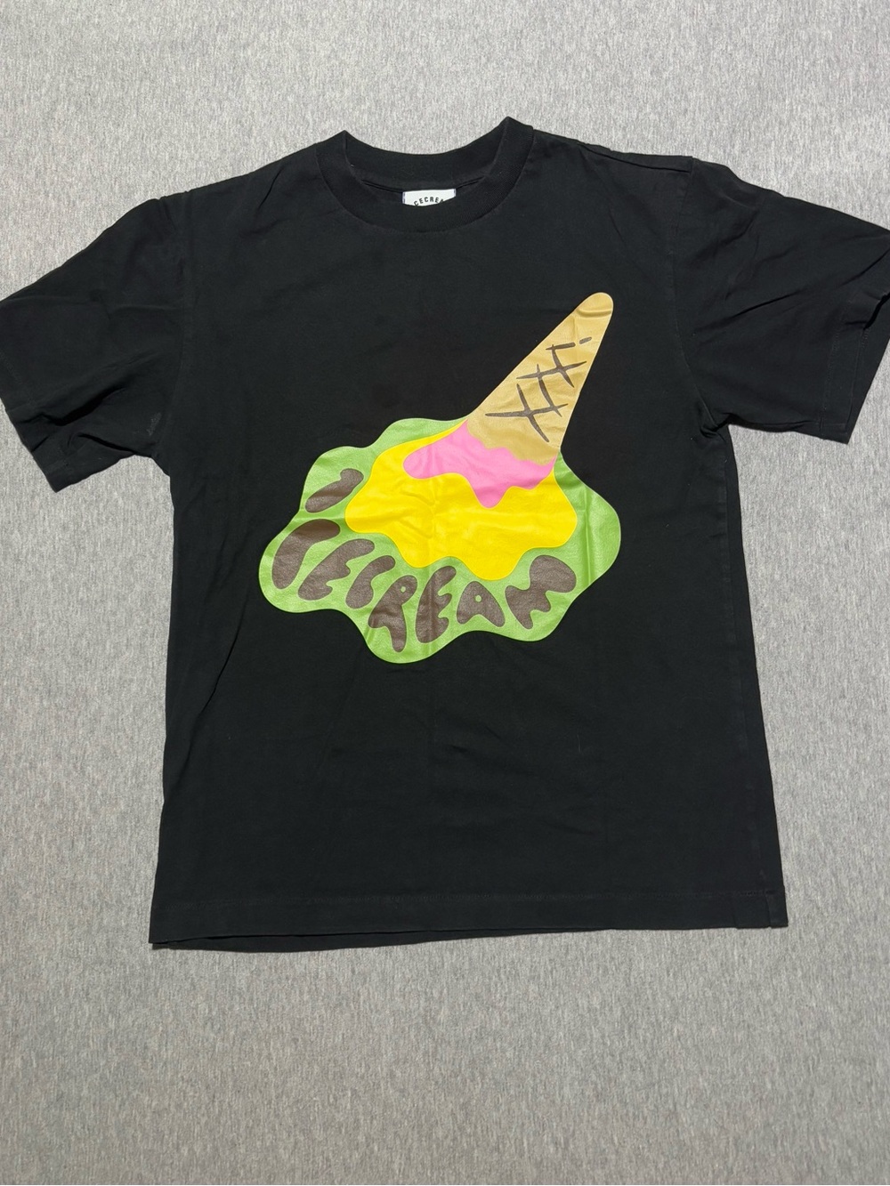 Billionaire Boys Club Black Tee with Colorful Melted Ice Cream Graphic